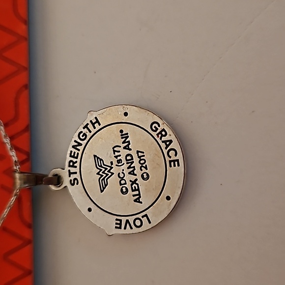 ALEX AND ANI Slide Expandable Silvertone Necklace w/ a Enamel & Engraved Pendant - Picture 3 of 7